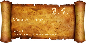 Németh Izsák névjegykártya